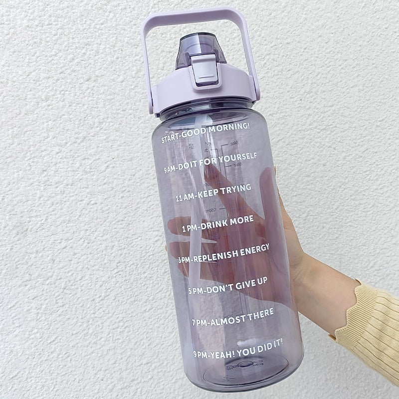 Samarahfaves Motivational Water Bottle 2 Liters,64oz Water Bottle