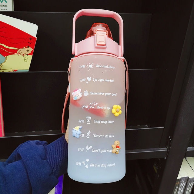 Samarahfaves Motivational Water Bottle 2 Liters,64oz Water Bottle