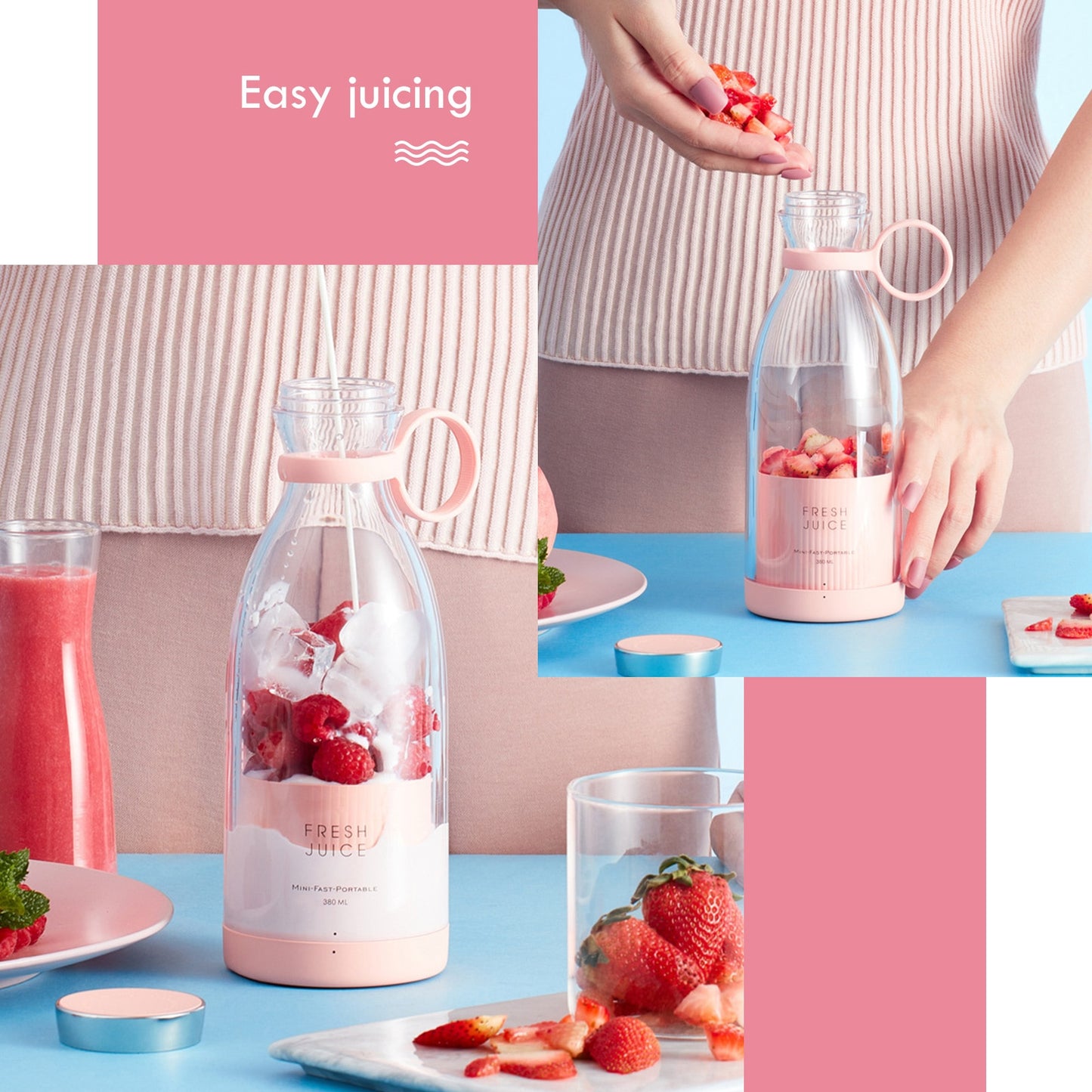 Portable Electric Mini Juicer Blender